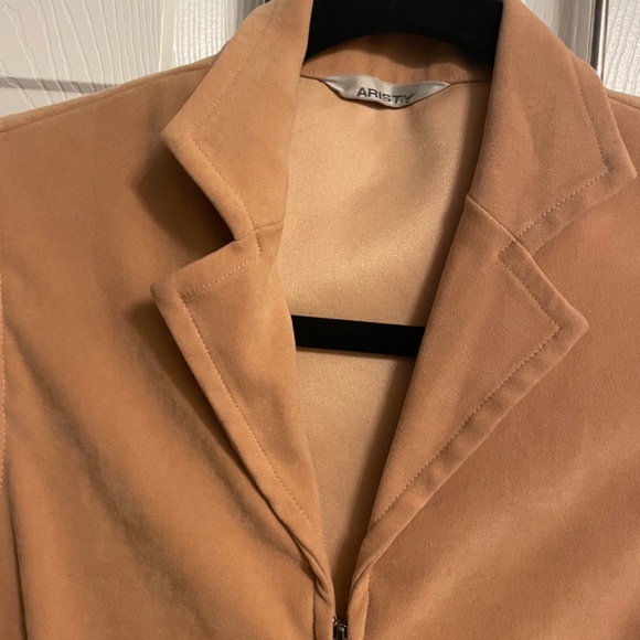 90's Vintage Aristy Authentic Clothing Sleeveless Zip Suede Midi Dress - Picture 2 of 3